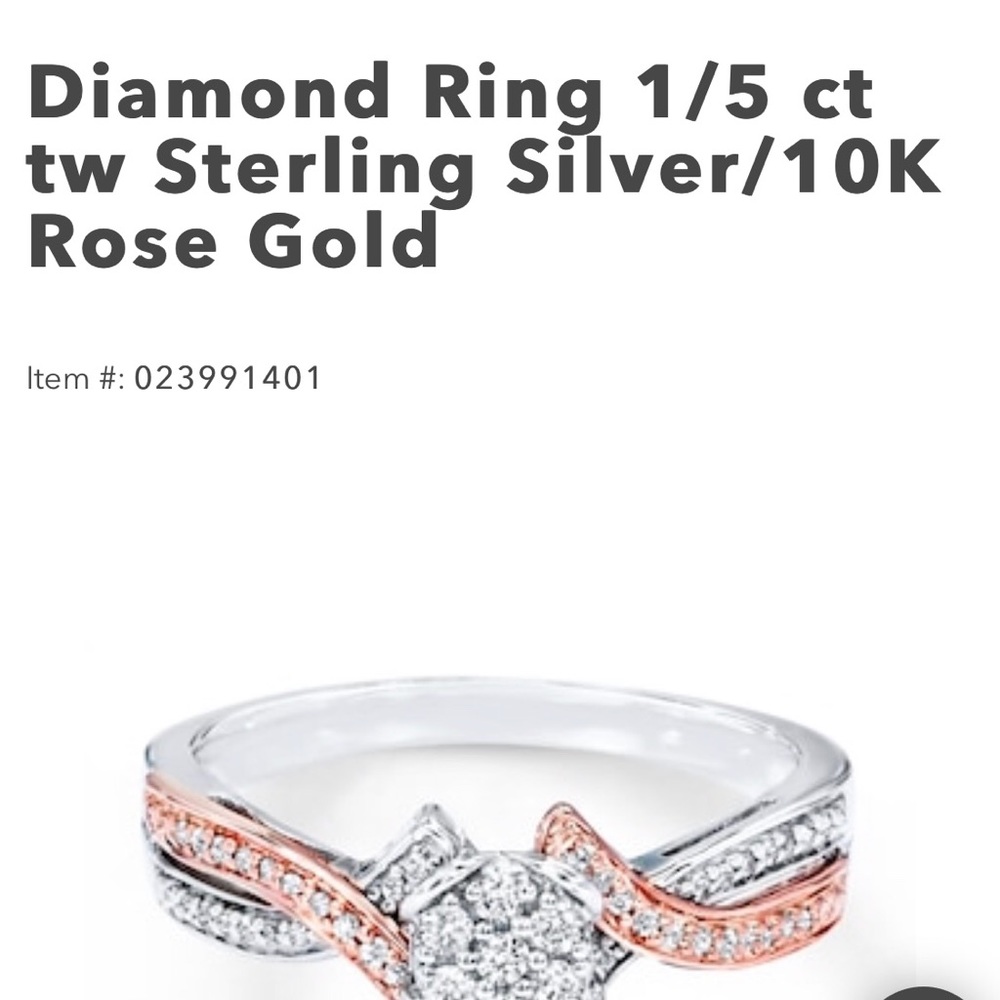Promise ring from Kay jewelers